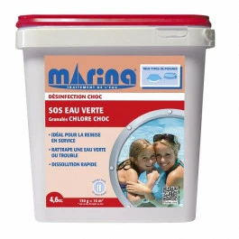 Marina Désinfection Choc - Granulés Chlore Choc SOS Eau Verte 4,6kg