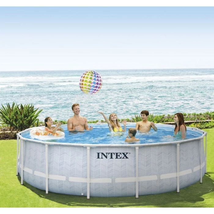 Piscine Tubulaire Ronde Intex Chevron 4,88 X 1,22 M – Image 3