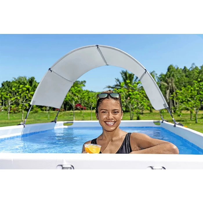 Auvent Pour Piscine Tubulaire Bestway Largeur 2,10 à 3,40 M – Image 2
