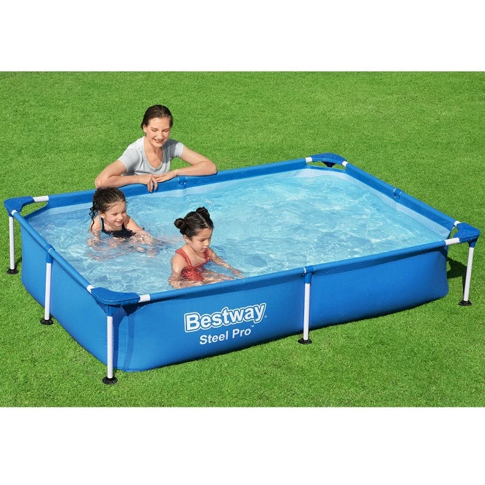 Piscine Tubulaire Bestway Rectangulaire Steel Pro 2,21 X 1,50 X 0,43 M – Image 3