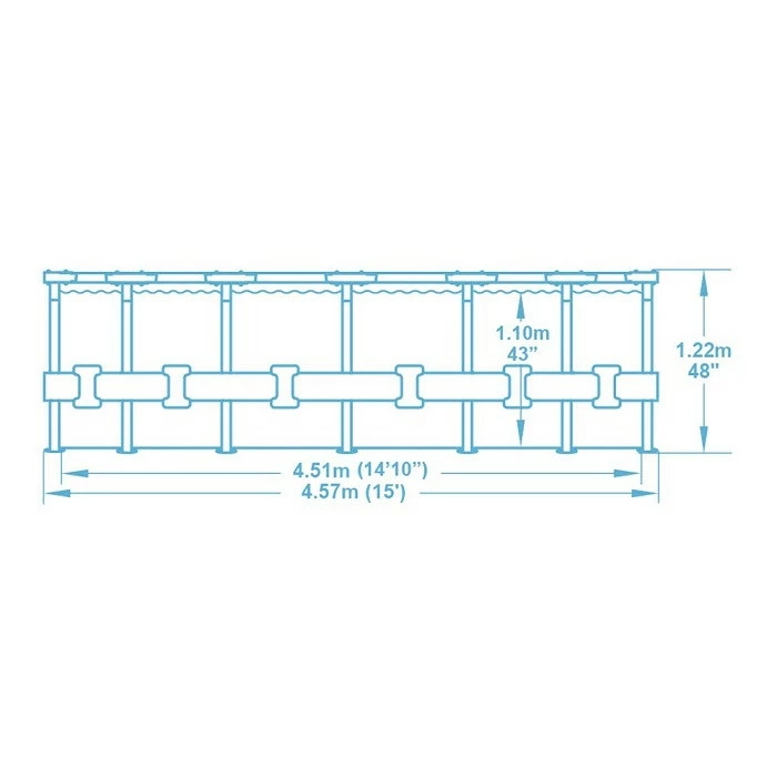 Piscine Tubulaire Bestway Ronde Steel Pro Max 4,57 X 1,22 M – Image 5