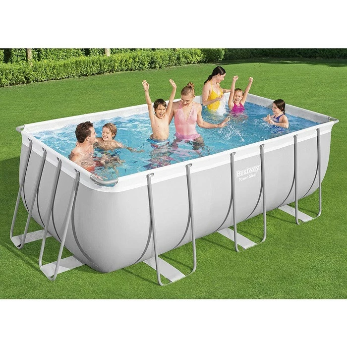 Piscine Tubulaire Rectangulaire Bestway Power Steel 4,12 X 2,01 X 1,22 M Avec Filtre à Sable – Image 3