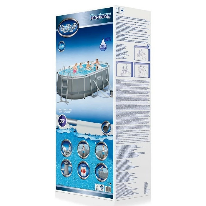 Piscine Tubulaire Bestway Power Steel Frame 4,24 X 2,50 X 1,00 M – Image 8