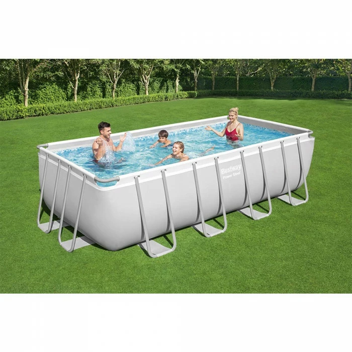 Piscine Tubulaire Rectangulaire Bestway Power Steel 4,88 X 2,44 X 1,22 M Avec Filtre à Sable – Image 4