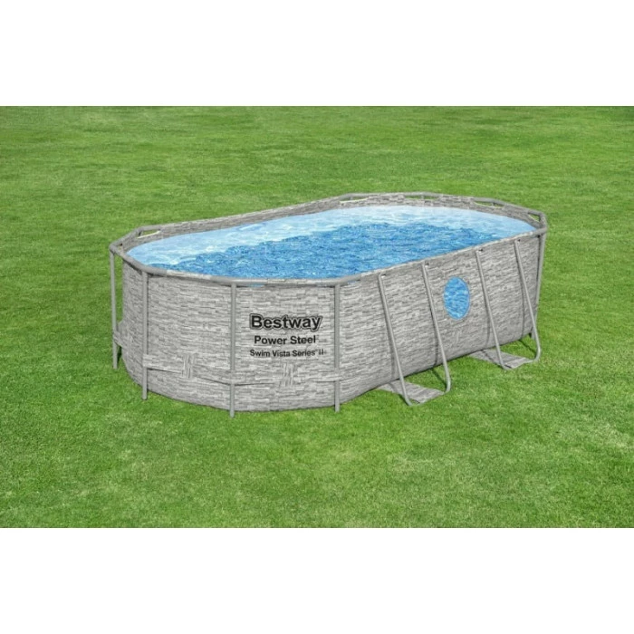 Piscine Tubulaire Ovale Bestway Power Steel Swim Vista 4,27 X 2,50 X 1 M – Image 4