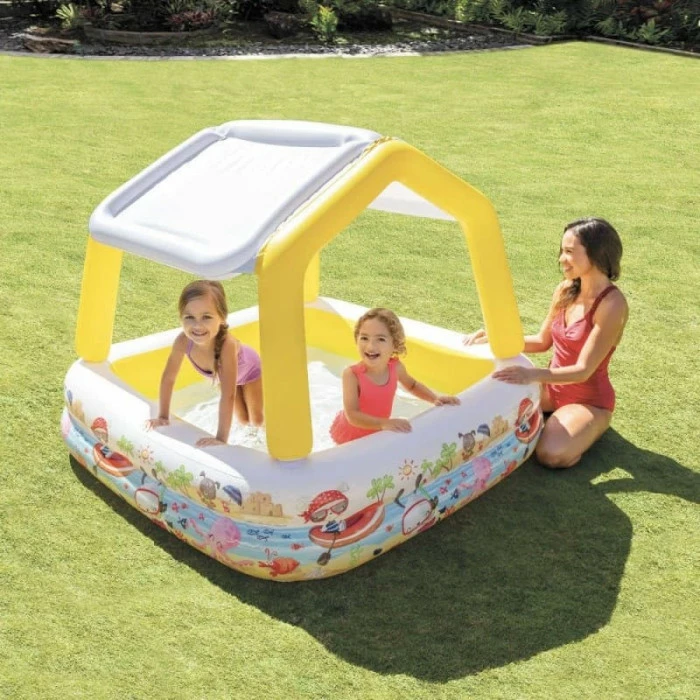 Piscine Gonflable Avec Pare Soleil Aqua Intex – Image 2