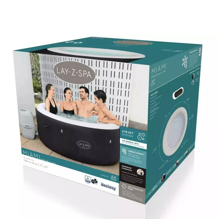 Spa Gonflable Bestway Lay-Z Spa MIAMI AirJet 4 Places – Image 6