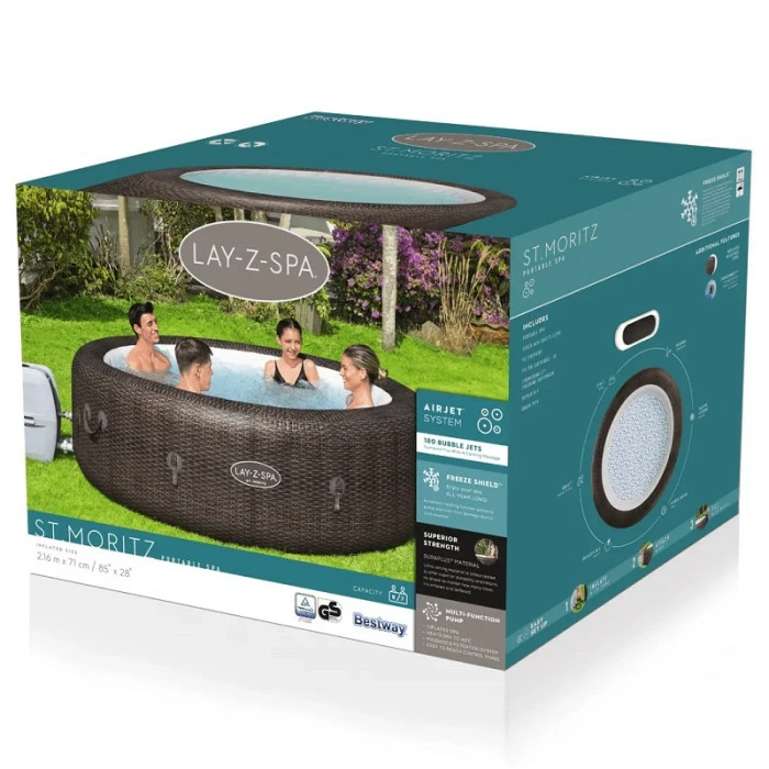 Spa Gonflable Bestway Lay-Z Spa St MORITZ AirJet 7 Places – Image 7