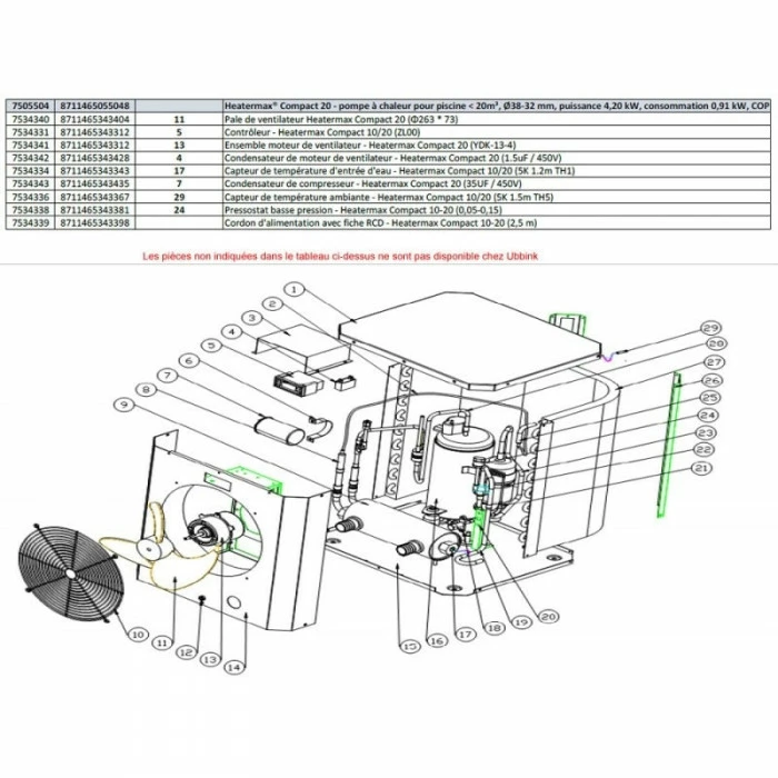 Contrôleur Pour Pompe à Chaleur Ubbink Heatermax Compact 10/20 M³ – Image 2