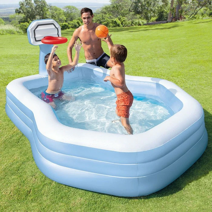 Piscine Gonflable Octogonale Avec Panier De Basket Intex – Image 2