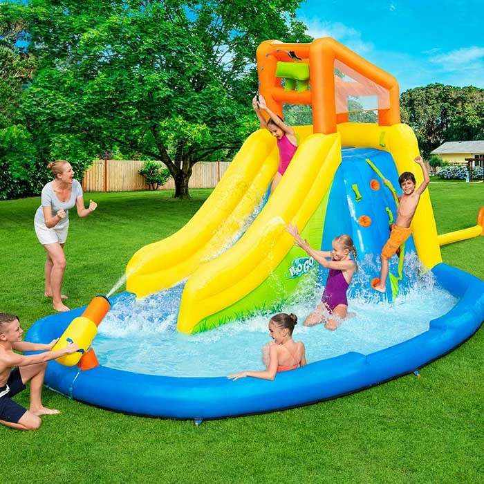 Aire De Jeux Avec Toboggan, Pataugeoire Et Canon à Eau Bestway Mont Splashmore – Image 2