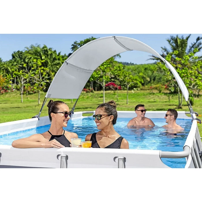 Auvent Pour Piscine Tubulaire Bestway Largeur 2,10 à 3,40 M – Image 4