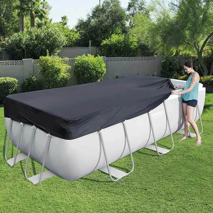 Bâche De Protection Bestway Rectangulaire Pour Piscine 4,04 Et 4,12 X 2,01 M – Image 2