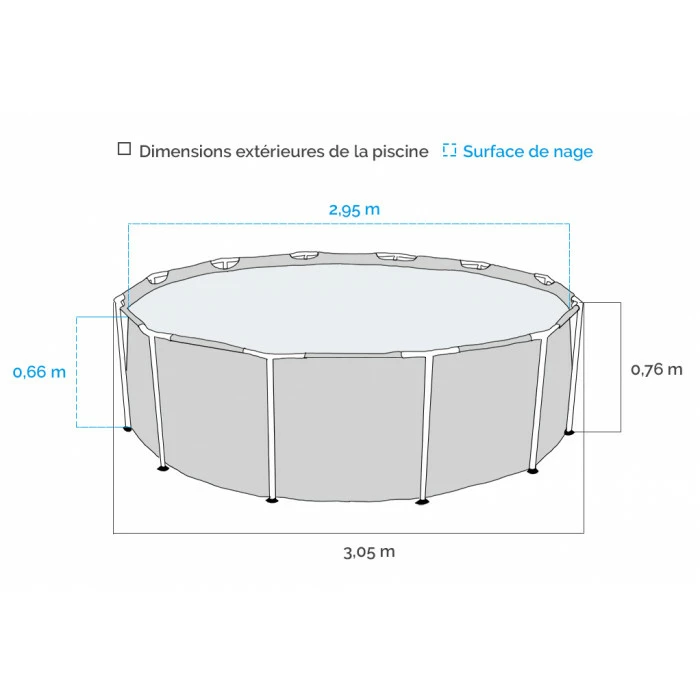 Piscine Tubulaire Bestway Ronde Steel Pro 3,05 X 0,76 M – Image 2
