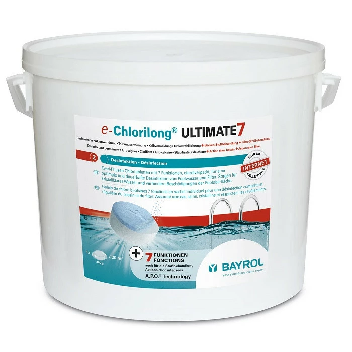 Bayrol E.Chlorilong Ultimate 7 - Galets De Chlore Bi-phases 7 Fonctions 10,2kg