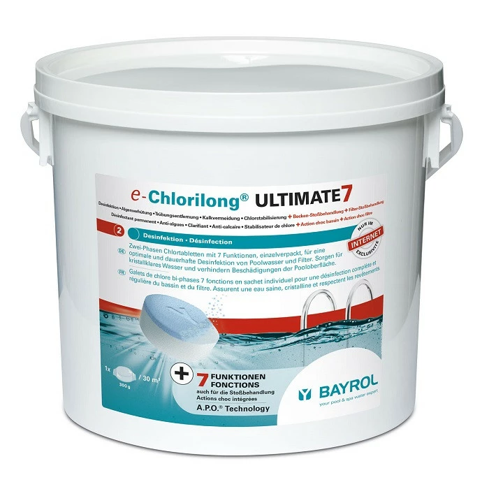 Bayrol E.Chlorilong Ultimate 7 - Galets De Chlore Bi-phase 7 Fonctions 4,8kg
