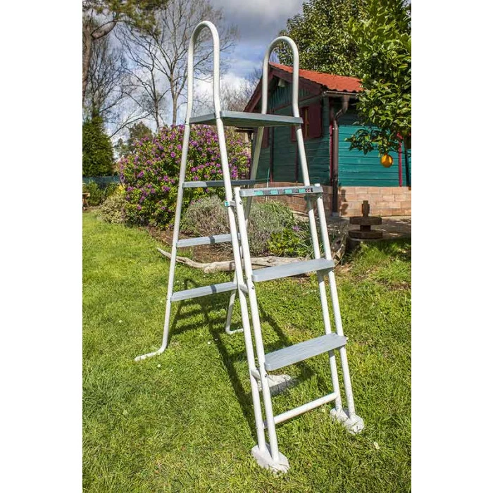 GRE Piscine Ovale Acier Gré Pacific Imitation Bois - 7,30 X 3,75 X 1,20 M – Image 6