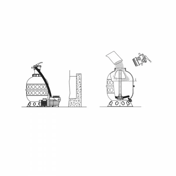 Filtre à Sable Seul Hayward Pro Series Hi Top - 9,5 M³/h – Image 3