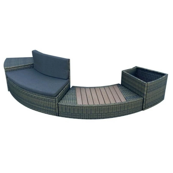 Entourage Rotin Pour Spa Bestway Lay-Z-Spa Ø 180 Cm - Gris Anthracite – Image 2