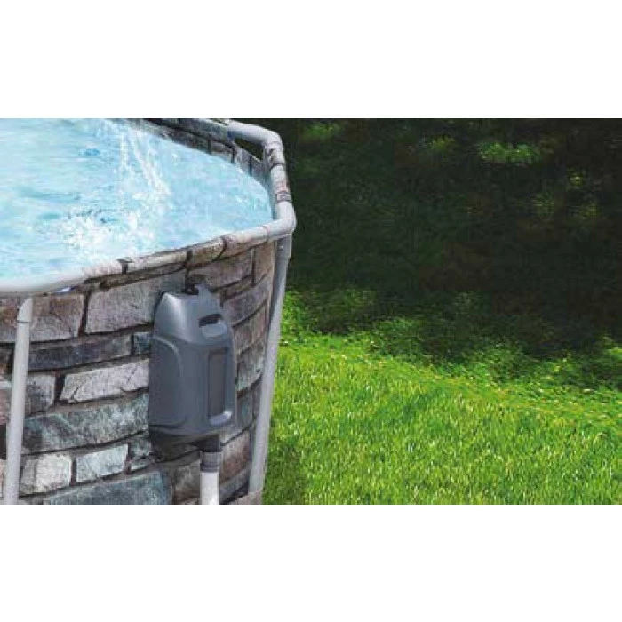 Piscine Tubulaire Ovale Bestway Power Steel Stone 6,10 X 3,66 X 1,22 – Image 4
