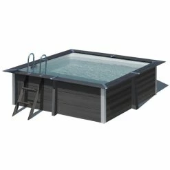 GRE Piscine Carrée Composite Gré 3,26 X 3,26 X 0,96 M