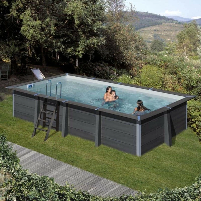 GRE Piscine Rectangulaire Composite Gré - 6,06 X 3,26 X 1,24 M – Image 2