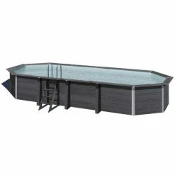 GRE Piscine Ovale Composite Gré - 8,04 X 3,86 X 1,24 M