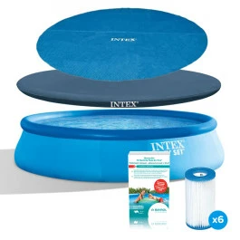 Pack Piscine Autoportée Easy Set Intex 3,96 X 0,84 M + Essentiels