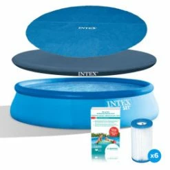 Pack Piscine Autoportante Intex Easy Set 4,57 X 0,84 M + Essentiels