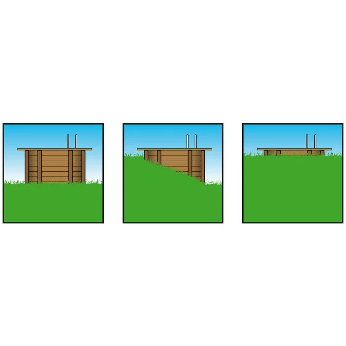 Piscine En Bois Rectangulaire Ubbink Linéa 6,50 X 3,50 X 1,40 M - Liner Gris – Image 2