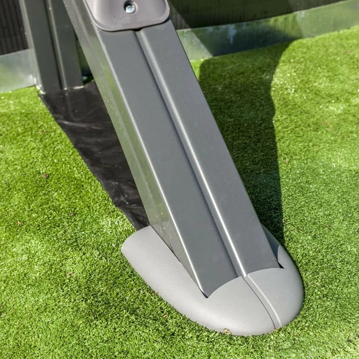 GRE Piscine Ovale Acier Gré Gris Anthracite - 7,30 X 3,75 X 1,32 M – Image 4