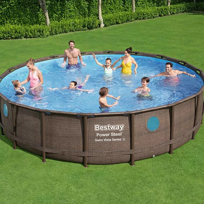 Piscine Tubulaire Ronde Bestway Power Steel Swim Vista 5,49 X 1,22 M – Image 4