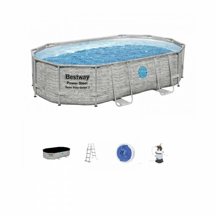 Piscine Tubulaire Bestway Power Steel Swim Vista Ovale 4,88 X 3,05 X 1,07 M – Image 7