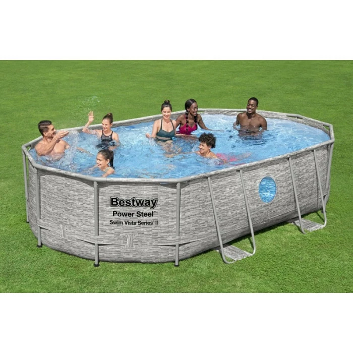 Piscine Tubulaire Bestway Power Steel Swim Vista Ovale 4,88 X 3,05 X 1,07 M – Image 5