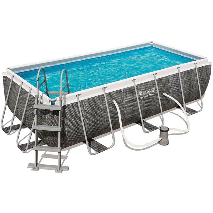 Piscine Tubulaire Rectangulaire Bestway Power Steel 4,04 X 2,01 X 1,00 Aspect Résine