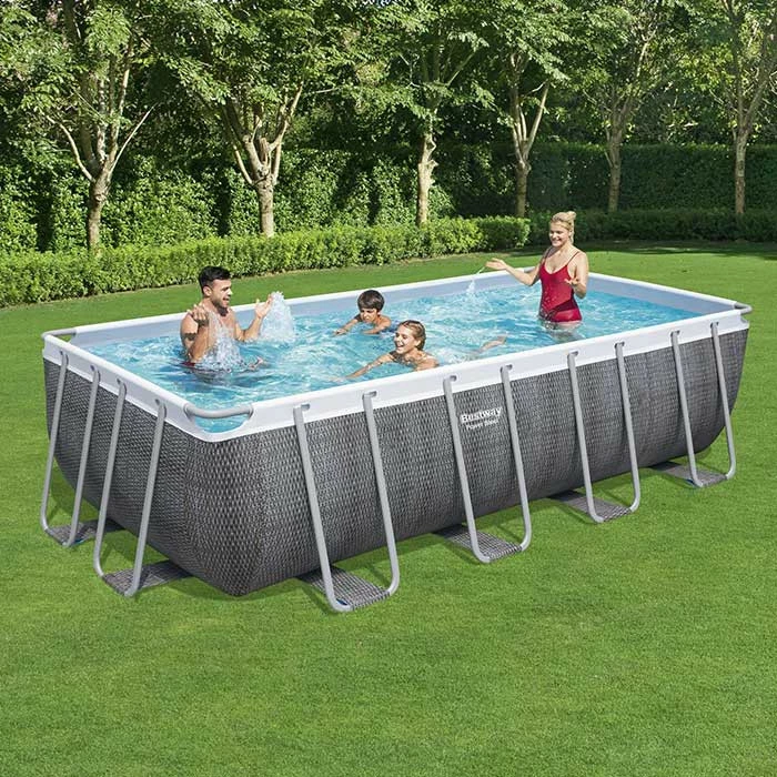 Piscine Tubulaire Bestway Power Steel Rotin Gris 4,88 X 2,44 X 1,22 M – Image 8