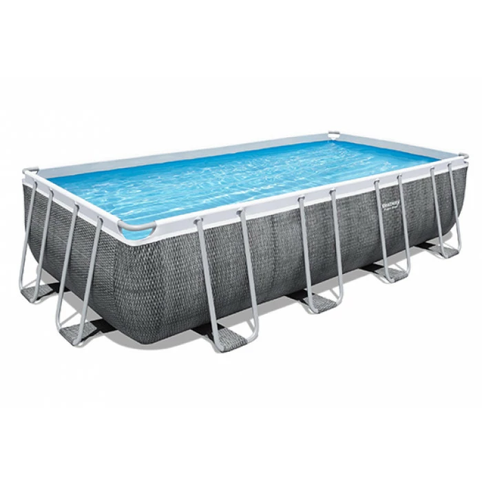 Piscine Tubulaire Bestway Power Steel Rotin Gris 4,88 X 2,44 X 1,22 M – Image 2