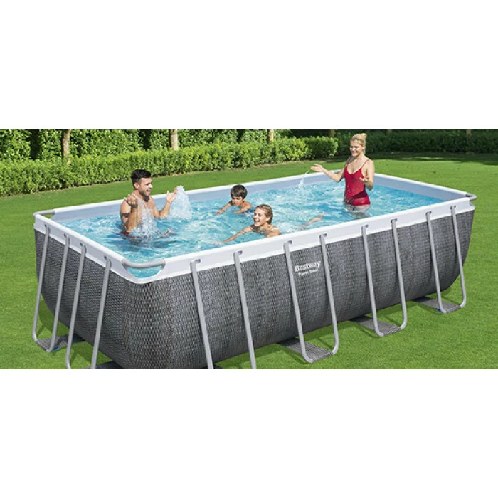Piscine Tubulaire Bestway Power Steel Rotin Gris 4,88 X 2,44 X 1,22 M – Image 4