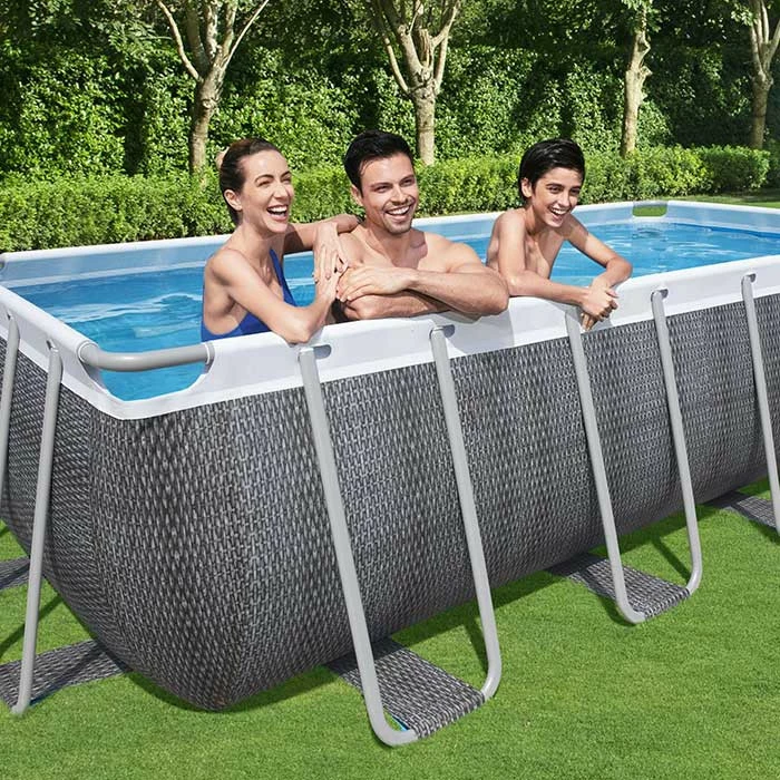 Piscine Tubulaire Bestway Power Steel Rotin Gris 5,49 X 2,74 X 1,22 M – Image 5