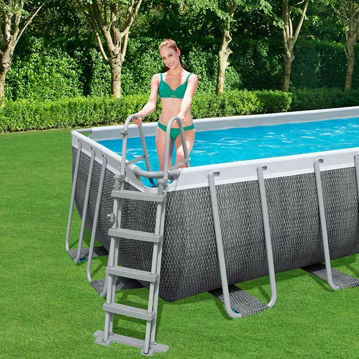 Piscine Tubulaire Rectangulaire Bestway Power Steel 4,12 X 2,01 X 1,22 Aspect Résine – Image 7
