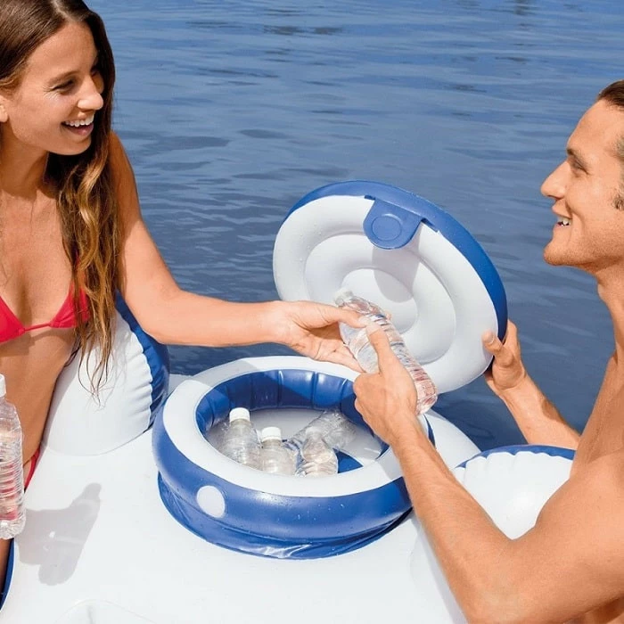 Double Fauteuil Gonflable Intex River Run + Glacière Gonflable – Image 4