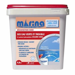 Marina Désinfection Choc - SOS Eau Verte Et Trouble Sachets Hydrosoluble Chlore Choc 4,6kg